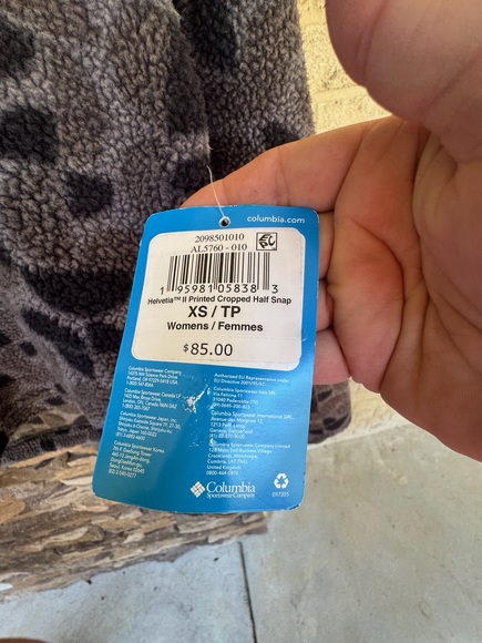 Columbia NWT Helvetia II Printed Crop Half Snap-Size XS - Picture 3 of 9